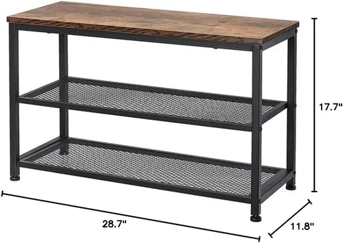 Miniatura 8 de Banco de zapatos, zapatero de madera de 3 niveles, estantes de colocación con asiento para entrada, sala de estar y pasillo