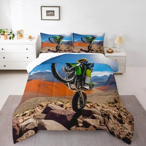 Miniatura 14 de Erosebridal Juego de ropa de cama de guitarra, juego de edredón de notas musicales de mariposa, tamaño individual, juego de edredón de música hip
