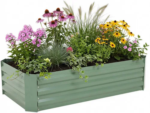 Miniatura 13 de Aoodor Aluzinc - Cama de jardín modular 2 en 1 elevada de metal, 63 pulgadas de largo x 32 pulgadas de ancho x 32 pulgadas de alto, maceta