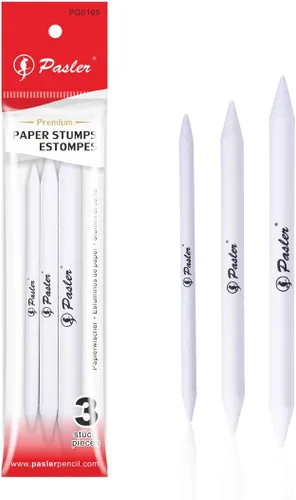 Pasler Artist Blending - Tocones de papel y mezcladores de arte de tortillón, lápiz, carbón, grafito, lápices de colores, paquete de 3 (4.921 in,