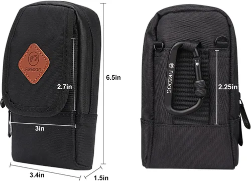 Miniatura 6 de FIREDOG Bolsa a prueba de olores, bolsa a prueba de olores para perro probada Mini bolsas de cruce para almacenamiento de viaje (negro)