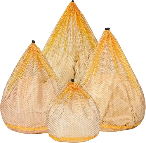 Miniatura 7 de Paquete de 5 bolsas de malla para lavandería con etiqueta de identificación, bolsas resistentes para ropa delicada, medias, ropa interior, viajes