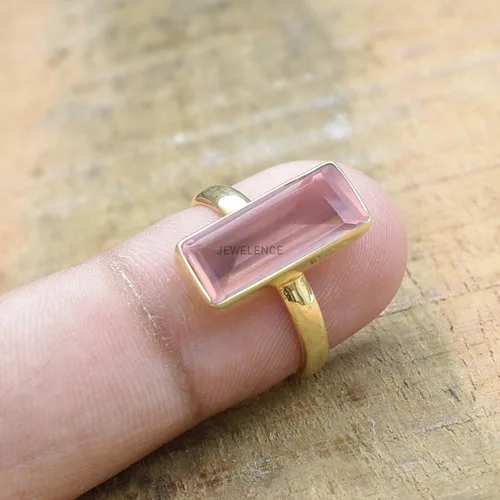 Miniatura 26 de Anillo de plata de ley maciza superpuesta de oro amarillo de 18 quilates para mujer, anillo de compromiso de plata esterlina, juego de bisel
