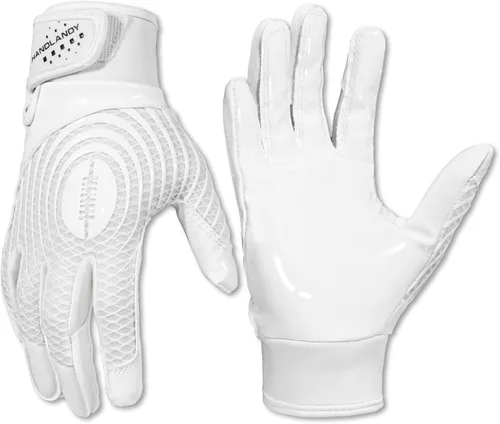 Miniatura 7 de HANDLANDY Guantes de fútbol para jóvenes, guantes receptores adhesivos para niños, guante de fútbol de súper agarre, mejor regalo para niños y niñas