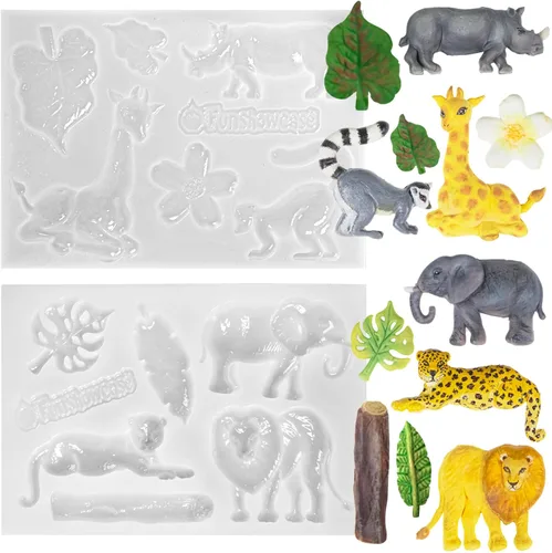 Miniatura 6 de Molde de silicona para fondant Arctic Animals de 11 cavidades de 1 a 3 pulgadas Vida Silvestre Polar