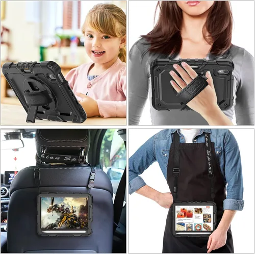 Miniatura 4 de SEYMAC stock Funda para iPad mini 7 (A17 Pro) 2024/Mini 6 de 8.3 pulgadas con protector de pantalla y soporte para lápiz
