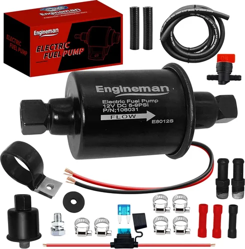 Miniatura 16 de Kit de bomba de combustible eléctrica universal de 12 V 3-6 PSI de baja presión con filtro de combustible de 6.56 pies 5/16 pulgadas ID de repuesto