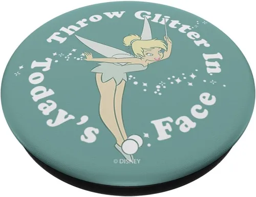 Miniatura 2 de Disney Peter Pan Tinkerbell - Tira con purpurina en la cara de hoy PopSockets estándar PopGrip