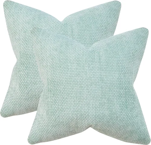 Miniatura 7 de Juego de 2 fundas de almohada pequeñas de color amarillo mostaza de 16 x 16 pulgadas, lujosas fundas de almohada de felpilla decorativas cuadradas