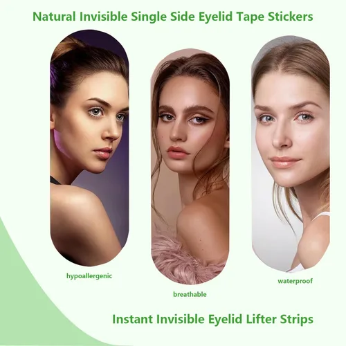 Miniatura 5 de 1440Pcs Premium Quality Complexion Natural Invisible Single Side Eyelid Tape Stickers Medical-use Fiber Eyelid Lift Strip,Suitable for Uneven or