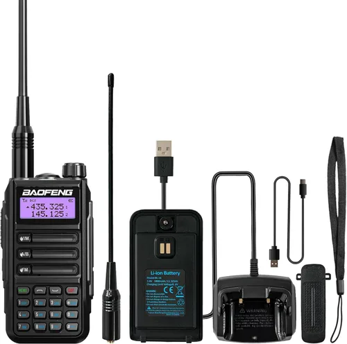 Miniatura 21 de BAOFENG Walkie Talkie UV-16R USB-C 10W con cable de programación Radio bidireccional impermeable de largo alcance de doble banda Radio portátil