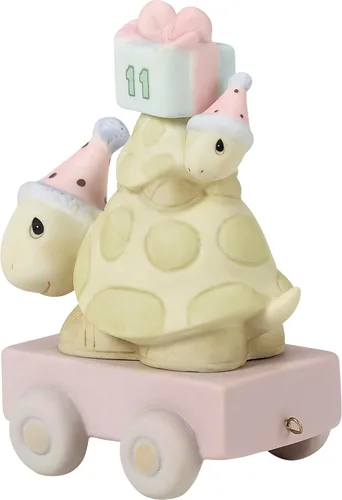 Miniatura 4 de Precious Moments Tren de cumpleaños Figura de porcelana de bisque Regalo de cumpleaños Colección de cumpleaños Decoración de habitación