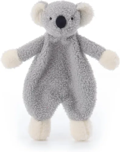 Apricot Lamb Manta de seguridad de animales de peluche, koala gris, manta de personaje para guardería, felpa de lujo para acurrucarse (koala gris,