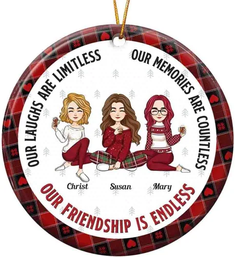Miniatura 27 de Adorno personalizado con texto en inglés «Best Friend are Hard to Find Because The Very Best is Already Mine», adorno de Navidad personalizado 2023