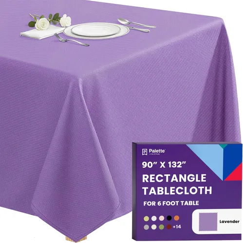 Miniatura 104 de Gee Di Moda - Mantel rectangular de 60 x 84 pulgadas – Mantel rectangular de poliéster lavable para mesa de 5 pies
