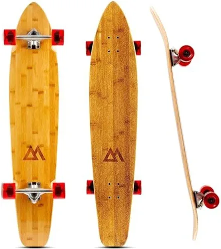 Miniatura 8 de Magneto 44 inch Kicktail Cruiser Longboard Skateboard Bamboo and Hard Maple Deck Made for Adults, Teens, and Kids