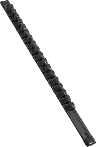 ALOANES Organizador de enchufes de aleación de aluminio de 3/4 pulgadas, bastidores de enchufes resistentes, kit de soporte para caja de Negro