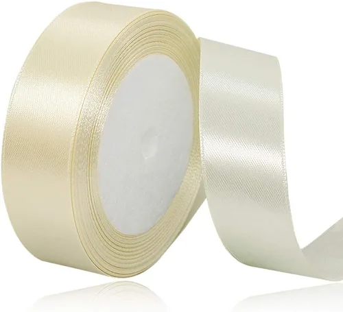 Miniatura 29 de Cinta blanca de 1/8 pulgadas x 100 yardas, cintas de tela de satén blanco para envolver regalos, manualidades, álbumes de recortes, ramos florales