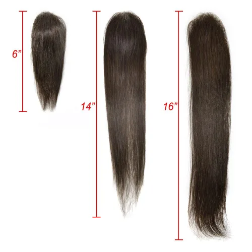 Miniatura 5 de Tope de pelo corto Toupee Invisible Poly Skin PU sistema de reemplazo para mujeres y hombres cierre superior extensiones rectas para pérdida