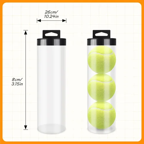 Miniatura 3 de kowaku Lata de pelota de tenis, tubo de tenis con tapa, contenedor portátil para pelotas de almacenamiento para accesorios de entrenamiento de golf