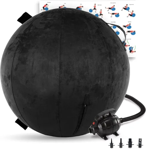 Miniatura 29 de Husband Pillow Exercise Ball, Cover with Pump for Yoga, Pilates, Fitness Balance Stability, Office Ball Chair Seat. Soft & Slip Resistant, Pro Guide