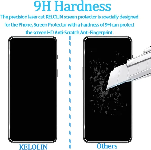 Miniatura 5 de [Paquete de 3+3] Protector de pantalla y protector de lente de cámara para OnePlus Nord 2T 5G, protector de pantalla de vidrio templado antiarañazos