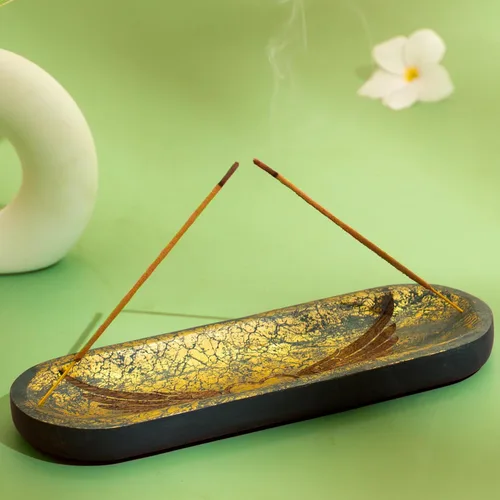 Miniatura 4 de raajsee Soporte para quemador de incienso tallado a mano, atrapa cenizas, soporte para varillas de incienso, meditación y yoga, gran regalo