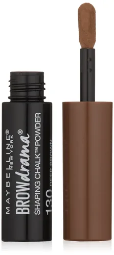 Maybelline New York Brow Drama Shaping Chalk Power, marrón oscuro, 0.035 onzas líquidas