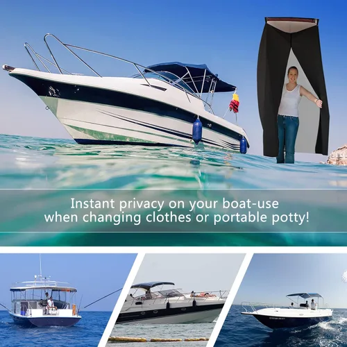 Miniatura 3 de TT MOTOR Tienda de campaña de privacidad para barcos, cortina de privacidad para pontones, pontón, barco, tienda de campaña de privacidad colgante