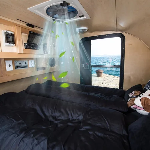 Miniatura 6 de Ventilador de ventilación de 6 pulgadas para caravana con orificio en D, se adapta a ventilador de repuesto para caravana, baño, cámper y rejillas