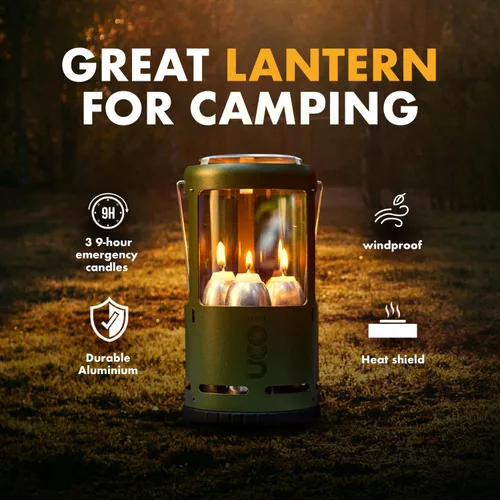 Miniatura 2 de UCO Candlelier Farol de Velas, Faroles de Velas para Velas Reales, Equipo Perfecto para Exteriores para Acampar o para Cortes de Energía, Incluye 3