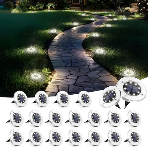 Miniatura 11 de SOLPEX Luces solares impermeables para exteriores, paquete de 8 luces solares para suelo, luces solares de jardín, iluminación de paisaje