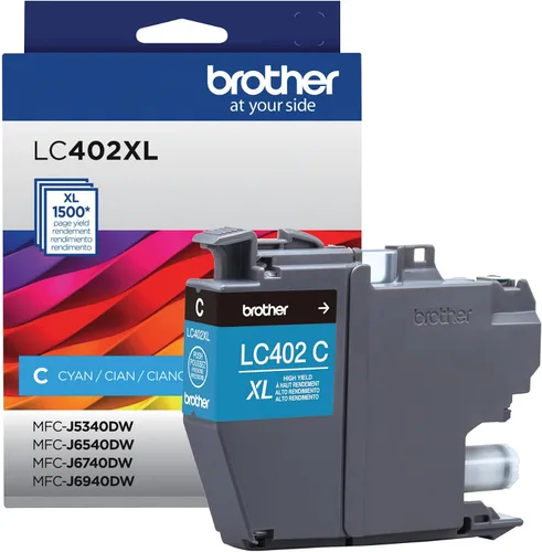 Miniatura 2 de Brother Cartucho de tinta genuino LC402XLC de alto rendimiento cian
