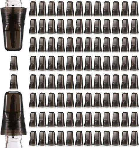 Chengu 100 fundas para botellas de licor, tapas de boquilla para botellas, dispensador universal de vertido, tapas de boquilla de goma de silicona