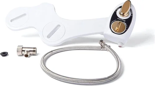 Miniatura 4 de BOSS Bidé Bold baño Attachment limpie su tushy función dual Nozzle Self Limpieza pulverizador se coloca en 15 minutos Color Blanco y Dorado