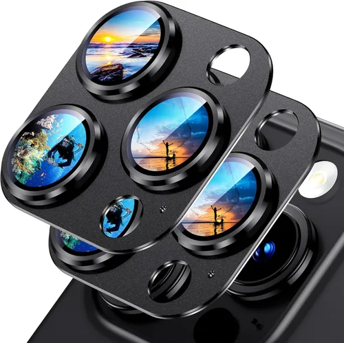 Miniatura 32 de Uyiton Compatible con iPhone 17 Pro Protector de Lente de Cámara - [No Fácil de Romper][Fuerte Adsorción][Compatible con Fundas] Cubierta de Titanio