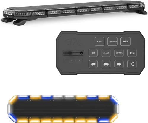 Miniatura 10 de SpeedTech Lights K-Force 47 - Barra de luz LED estroboscópica de policía de tamaño completo para montaje en techo, luces de advertencia para Verde