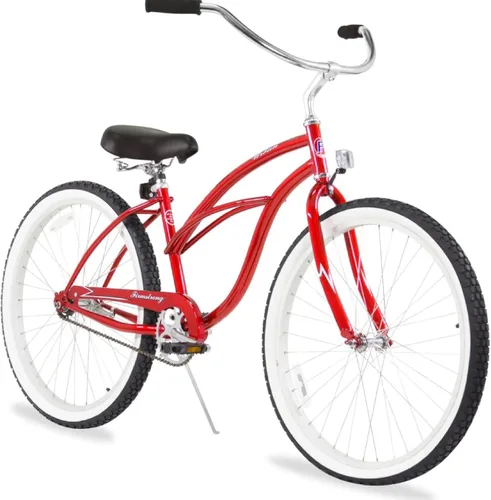 Miniatura 26 de Sixthreezero Urban Lady Beach Cruiser - Bicicleta híbrida de 3 velocidades para mujer Verde militar con llantas rosadas con asiento negro/puños