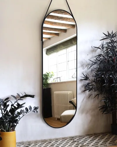Miniatura 10 de OGCAU Espejo arqueado de longitud completa de 16 x 48 pulgadas para pared, espejo colgante con parte superior arqueada de cuerpo completo o montado