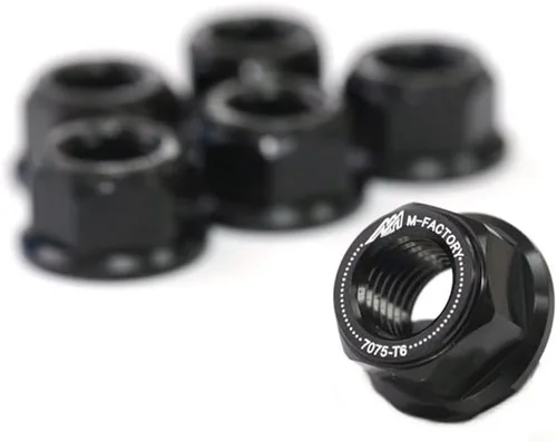 Miniatura 3 de KETABAO Tuercas de piñón de rueda trasera negras compatibles con YZF R1 98-13 R6 03-15 XJ6 S Diversion FZ1 Fazer MT-09 13-18 16 17
