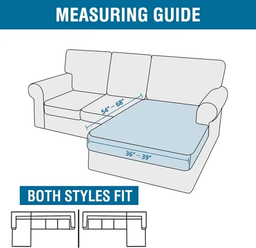 Miniatura 2 de ADPON Fundas de sofá modular, funda de cojín para sofá o sillón en forma de L, funda separada para sofá seccional izquierdo o derecho (1 diván, gris)