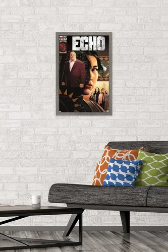 Miniatura 2 de Trends International Marvel Echo - Póster de pared con portada de cómic, 22.4 pulgadas de largo x 14.7 pulgadas, versión enmarcada en madera