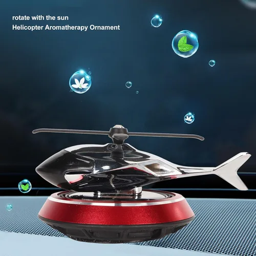 Miniatura 3 de Ambientador para automóvil, helicóptero mejorado para aromaterapia, ambientador giratorio solar con rotación solar, alivia el estrés y purifica