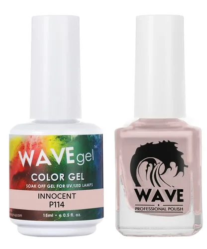 Miniatura 46 de WAVEGEL - Juego dúo de gel y esmalte de uñas a juego - Colección Simplicity - #P109 Blizzard I 0.5 onzas