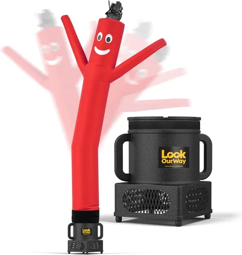 Miniatura 28 de LookOurWay Air Dancers Juego de Hombre de Tubo Inflable Mini - Tipo Inflable Ondulante Loco de 29" con Soplador para Publicidad de Escritorio - Verde