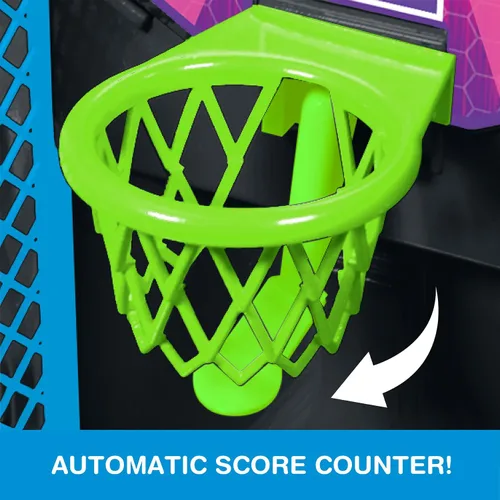 Miniatura 6 de Game Zone Arcade Basketball - Juego multijugador de mesa rápido e interactivo para mayores de 6 años - Combina habilidad y coordinación mano-ojo