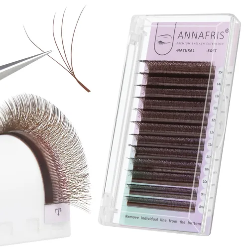 Miniatura 12 de Extensiones de pestañas postizas 4D en forma de abanico 0.003 in, rizo D, 0.31-0.59 pulgadas, volumen mixto, suministros de maquillaje, extensiones
