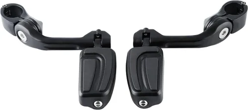 Miniatura 21 de XFMT - Estribos de color negro mate para motocicleta, 1.25 pulgadas, incluye kit de montaje