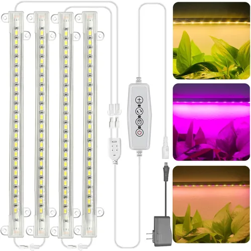 Miniatura 8 de Luces de cultivo para plantas de interior de 40 W, panel ultrafino, lámpara de cultivo de plantas de 11.8 pulgadas, luz blanca cálida y luz roja