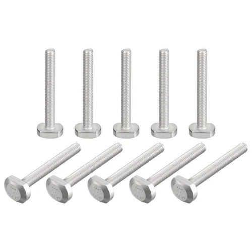Miniatura 17 de uxcell Pernos de ranura en T, 20 piezas M5x16mm ranura en T Pernos deslizantes Pernos deslizantes 304 Tornillos en forma de T de acero inoxidable